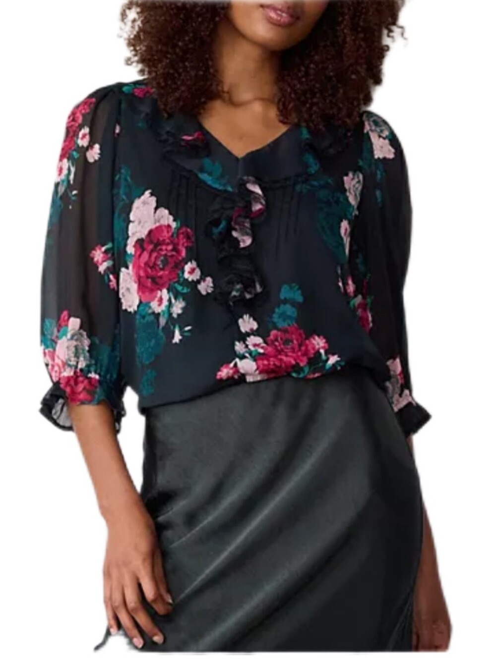 Lauren Conrad Floral Blouse Womens Large